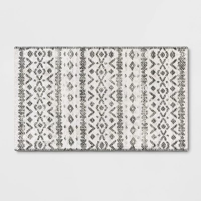 Diamond Printed Accent Aztec Rug Black - Opalhouse™ 6 Diamond Printed Accent Aztec Rug Black - Opalhouse™ - Image 4