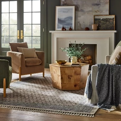 Persian Printed Paisley Style Rug Navy - Threshold™ Designed With Studio McGee™ 3 Persian Printed Paisley Style Rug Navy - Threshold™ Designed With Studio McGee™