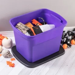 Sterilite 18 Gallon Orange Plastic Storage Container Bin Tote With Black Lid, Halloween 8 Sterilite 18 Gallon Orange Plastic Storage Container Bin Tote With Black Lid, Halloween -Safavieh Store GUEST 9dc3b4f0 da47 495d 8c29 b72e0c686a57