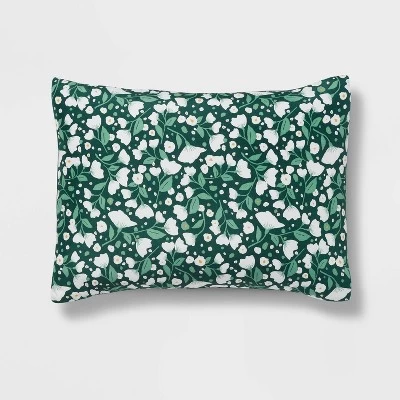 Floral Printed Microfiber Reversible Comforter & Sheets Set Dark Green - Room Essentials™ 6 Floral Printed Microfiber Reversible Comforter & Sheets Set Dark Green - Room Essentials™ - Image 4