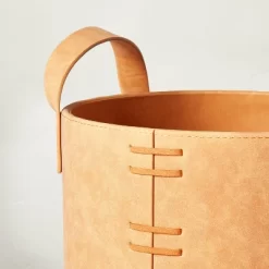 Faux Leather Storage Bin Camel Brown - Hearth & Hand™ With Magnolia 10 Faux Leather Storage Bin Camel Brown - Hearth & Hand™ With Magnolia -Safavieh Store GUEST a690a4f2 fdff 45a8 bfee d68985dd8506
