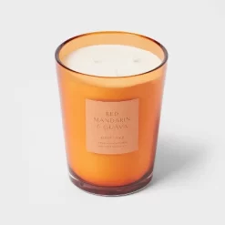 Colored Vase Glass With Dustcover Mandarin & Guava Candle Orange - Threshold™ -Safavieh Store GUEST aa27f146 dfa7 4f00 a5e8 351ea0849844
