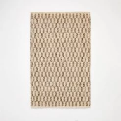 Checkered Stripe Rug Brown - Threshold™ Designed With Studio McGee -Safavieh Store GUEST b2864ce6 6869 48dc 80bf 0c1c5704bc0f