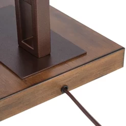 Franklin Iron Works Tahoe Rustic Industrial Downbridge Arc Floor Lamp 60" Tall Bronze Metal Faux Leather Empire Shade For Living Room Reading Bedroom -Safavieh Store GUEST b4f5fabc 247c 4e89 9cf2 e4c00f5e86da