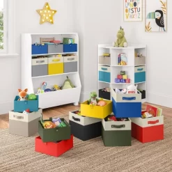 2pc Kids' 10.5" Two-Toned Folding Storage Bin Set - RiverRidge Home -Safavieh Store GUEST b5c013b6 7293 4346 a84a 13995c6492ac