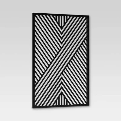 Geometric MDF Wood Wall Panel Black - Project 62™ 4 Geometric MDF Wood Wall Panel Black - Project 62™ - Image 2