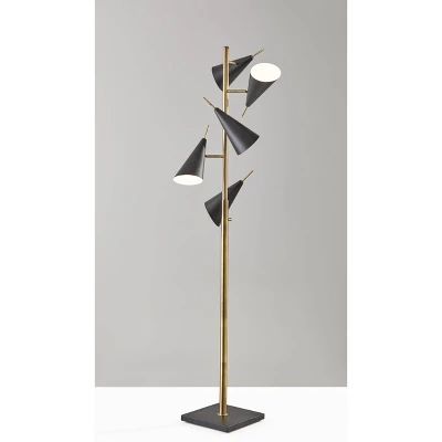 71.5" Owen Tree Lamp Black - Adesso 4 71.5" Owen Tree Lamp Black - Adesso - Image 2