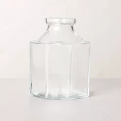 Octagonal Clear Glass Bottle Vase - Hearth & Hand™ With Magnolia -Safavieh Store GUEST b77fda3b 4964 41c9 b258 a7f93f4b99c9