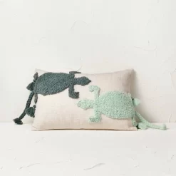 Two Lizard Punch Needle Lumbar Throw Pillow - Opalhouse™ Designed With Jungalow™ -Safavieh Store GUEST b928f6a8 8ca3 4efd 8799 466299a95a4e