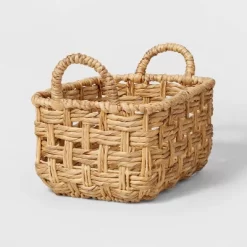 Rectangular Twisted Open Checkered Weave Basket - Brightroom™ -Safavieh Store GUEST ba61f796 9806 4ff8 aafe 74316e76c14d