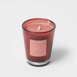 Colored Vase Glass With Dustcover Strawberry Musk Candle Red - Threshold™ -Safavieh Store GUEST bba66d65 2f1d 4e52 91b6 e8dc854d8732
