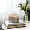 14oz Lidded Gray Glass Jar Crackling Wooden 3-Wick Candle With Paper Label Coconut And Honey  - Threshold™ -Safavieh Store GUEST be5a183f bab6 4653 b17a da679b4793f2
