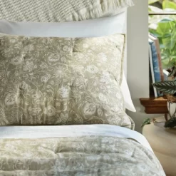 Standard Floral Print Trad Cotton Voile Lofty Quilt Sham Green - Threshold™ -Safavieh Store GUEST bf71adc4 05df 450f bbec e4fe8094f052