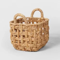 Twisted Open Checkered Weave Milk Crate Natural - Brightroom™ -Safavieh Store GUEST c73b6fc8 7d7f 4276 bc5a 71780c6e1456