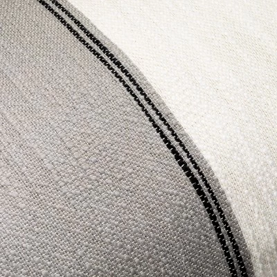 12"x30" Color Block Border Lumbar Pillow With Zipper Gray - Hearth & Hand™ With Magnolia 4 12"x30" Color Block Border Lumbar Pillow With Zipper Gray - Hearth & Hand™ With Magnolia - Image 2