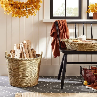 14"x18" Woven Floor Basket - Hearth & Hand™ With Magnolia 3 14"x18" Woven Floor Basket - Hearth & Hand™ With Magnolia