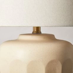 Faceted Ceramic Table Lamp Taupe/Cream (Includes LED Light Bulb) - Hearth & Hand™ With Magnolia -Safavieh Store GUEST da8e631d bb1b 4505 abbc ceff25417c31