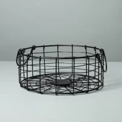 Round Wire Storage Basket With Handles Black - Hearth & Hand™ With Magnolia -Safavieh Store GUEST db906be6 c2aa 4ee5 bb74 a0cff421c0e0