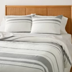 Herringbone Stripe Comforter & Sham Set Sour Cream/Railroad Gray -Safavieh Store GUEST dc5a8068 fd28 43de ad64 01e94395507c