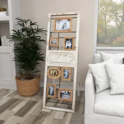 Wood 6 Slot Wall Photo Frame With Floor Stand Brown - Olivia & May 28 Wood 6 Slot Wall Photo Frame With Floor Stand Brown - Olivia & May -Safavieh Store GUEST e07ede80 ff59 4d78 95f1 3c6851e1b172