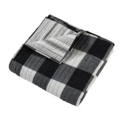 Camden Black Quilted Throw - Levtex Home