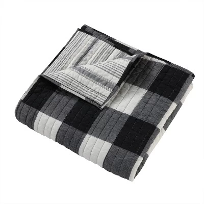 Camden Black Quilted Throw - Levtex Home 3 Camden Black Quilted Throw - Levtex Home