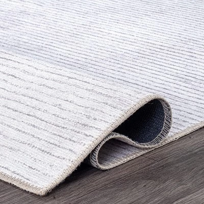 World Rug Gallery Contemporary Distressed Stripe Machine Washable Area Rug 6 World Rug Gallery Contemporary Distressed Stripe Machine Washable Area Rug - Image 4