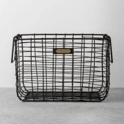 Wire Storage Basket Black - Hearth & Hand With Magnolia -Safavieh Store GUEST efe86eae 04b3 4a40 b0c6 ffcdb651f04d