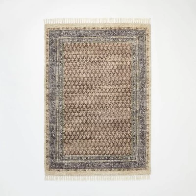 Persian Printed Paisley Style Rug Navy - Threshold™ Designed With Studio McGee™ 7 Persian Printed Paisley Style Rug Navy - Threshold™ Designed With Studio McGee™ - Image 5