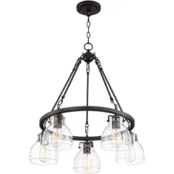Possini Euro Design Bellis Bronze Wagon Wheel Pendant Chandelier 25" Wide Modern Clear Glass 5-Light Fixture For Dining Room House Kitchen Island Home 14 Possini Euro Design Bellis Bronze Wagon Wheel Pendant Chandelier 25" Wide Modern Clear Glass 5-Light Fixture For Dining Room House Kitchen Island Home -Safavieh Store GUEST f57f1f0b 5fd6 4d76 8765 b8e25ce9ca30