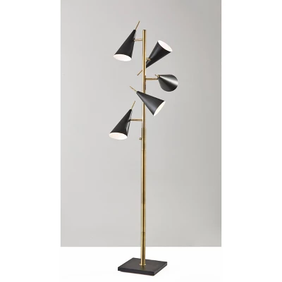 71.5" Owen Tree Lamp Black - Adesso 5 71.5" Owen Tree Lamp Black - Adesso - Image 3