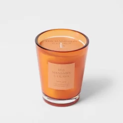 Colored Vase Glass With Dustcover Mandarin & Guava Candle Orange - Threshold™ -Safavieh Store GUEST f690da26 0feb 4a9d 8634 caaa1172c9d3