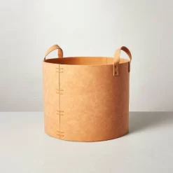 Faux Leather Storage Bin Camel Brown - Hearth & Hand™ With Magnolia 13 Faux Leather Storage Bin Camel Brown - Hearth & Hand™ With Magnolia -Safavieh Store GUEST f79920fd aa66 4b9c 9b8b adf32c76b60e