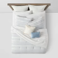 8pc Clipped Jacquard Stripe Comforter Bedding Set - Threshold™ 12 8pc Clipped Jacquard Stripe Comforter Bedding Set - Threshold™ -Safavieh Store GUEST fa775604 946b 4d80 8be1 aec06bbc2fce