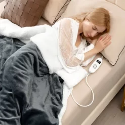 Tangkula 50" X 60" Heated Electric Reversible Fleece Blanket Blanket Throw W/ 10 Heat Levels, 9 Hours Auto Shut-Off, Overheat Protection Gray 14 Tangkula 50" X 60" Heated Electric Reversible Fleece Blanket Blanket Throw W/ 10 Heat Levels, 9 Hours Auto Shut-Off, Overheat Protection Gray -Safavieh Store GUEST fbb59535 576b 4406 9195 ee135ff135bc