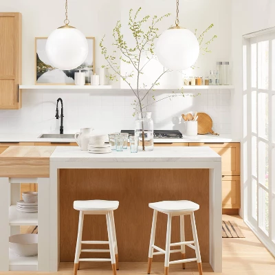 Milk Glass Ceiling Pendant Brass - Threshold™ Designed With Studio McGee 2 Milk Glass Ceiling Pendant Brass - Threshold™ Designed With Studio McGee